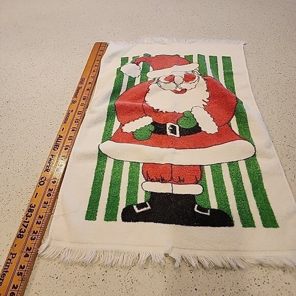 Vintage Tastemaker Santa Claus Christmas Kitchen Towel USA - Picture 2 of 3